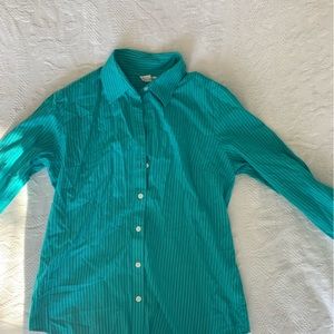 Calvin Klein Striped Green Button Down Shirt